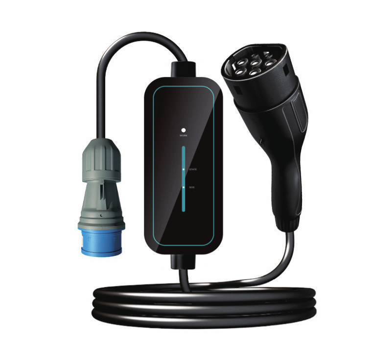 JIRI S02 portable EV charger with industrial plug