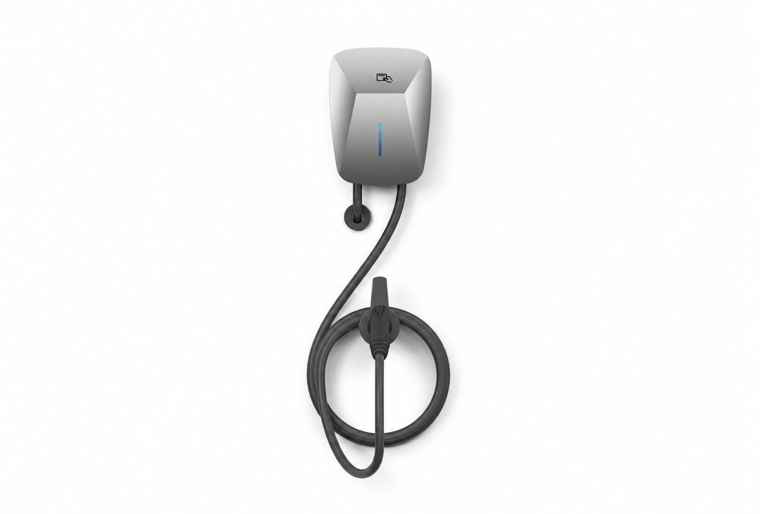 JIRI X4 silver 7 kW wall-mounted EV charger with cable